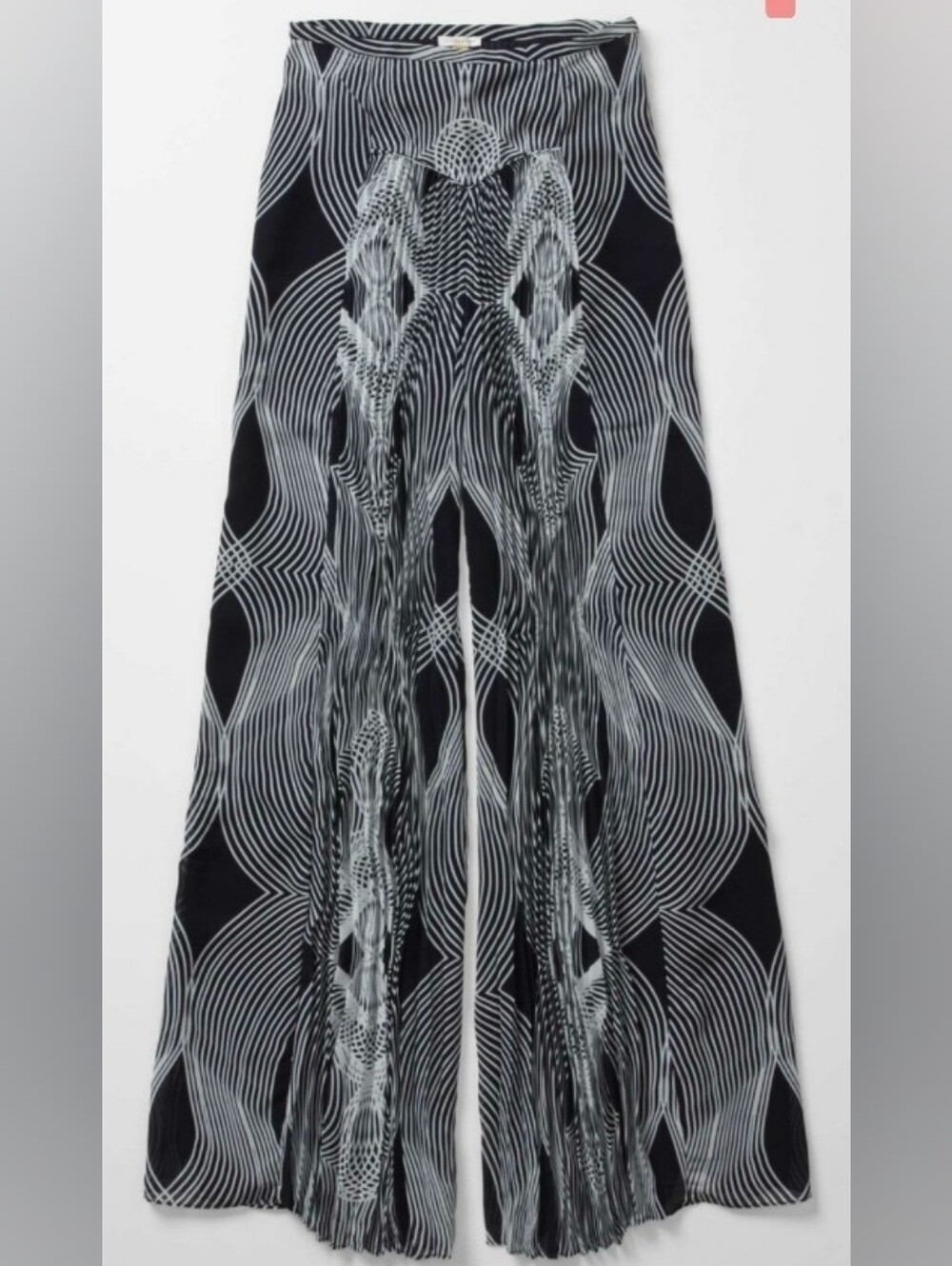 Leifsdottir X Anthropology Pleated Optic Palazzos Pants Size 2 Blue Motif